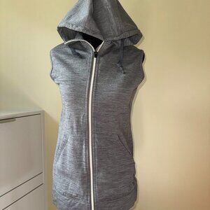 Icebreaker Merino Wool Hooded Vest | Women’s Small | Grey Full Zip